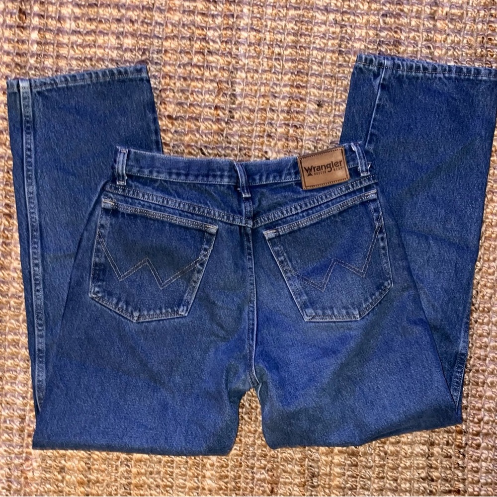 Vintage Wrangler Men's Relaxed Fit Blue Jeans - Picture 2 of 4